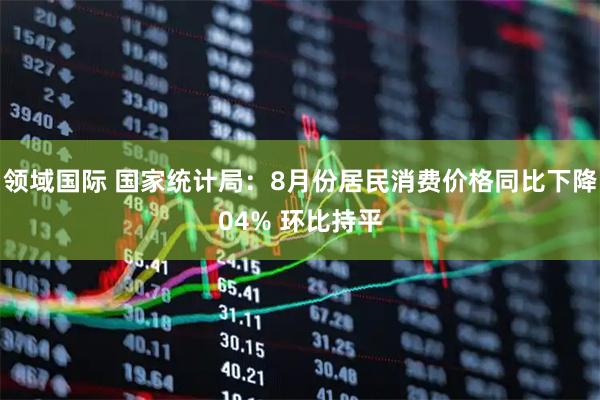 领域国际 国家统计局：8月份居民消费价格同比下降04% 环比持平